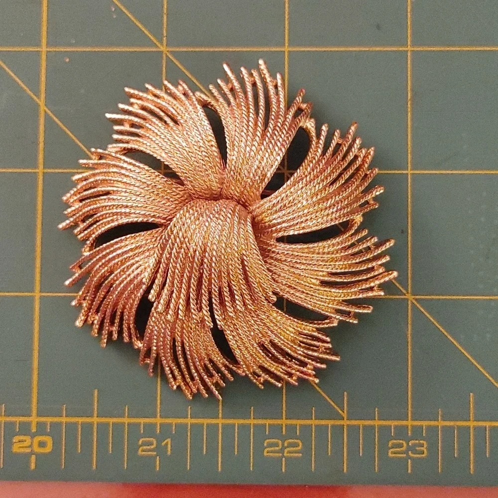 Vintage Monet Gold Brooch In the Cordelia Collection